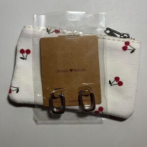 Brand NWT Brandy Melville silver hoops